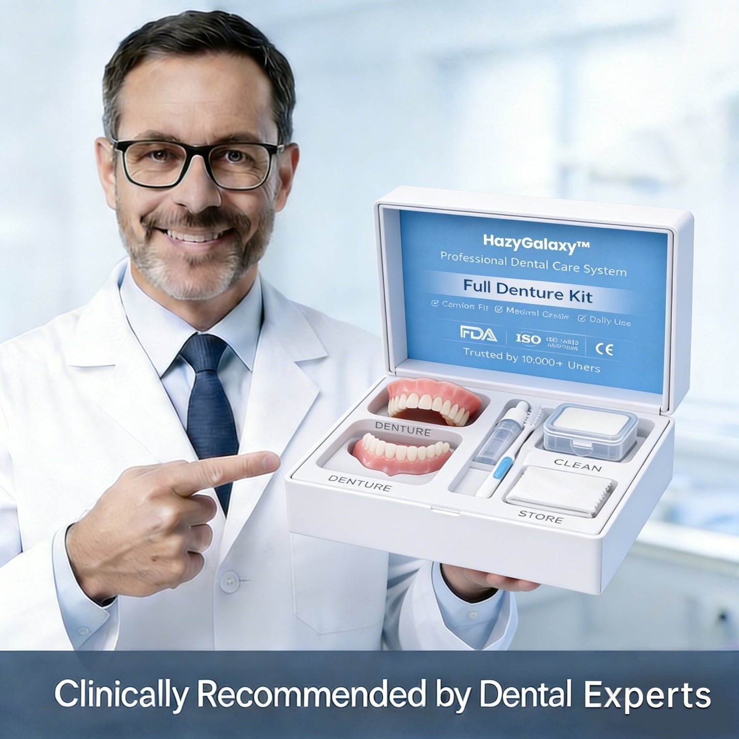 ✨ ENDS TODAY 80% OFF🔥 HazyGalaxy™ Custom-Fit Dentures 🦷Smile with Confidence