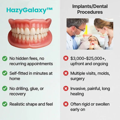✨ ENDS TODAY 80% OFF🔥 HazyGalaxy™ Custom-Fit Dentures 🦷Smile with Confidence