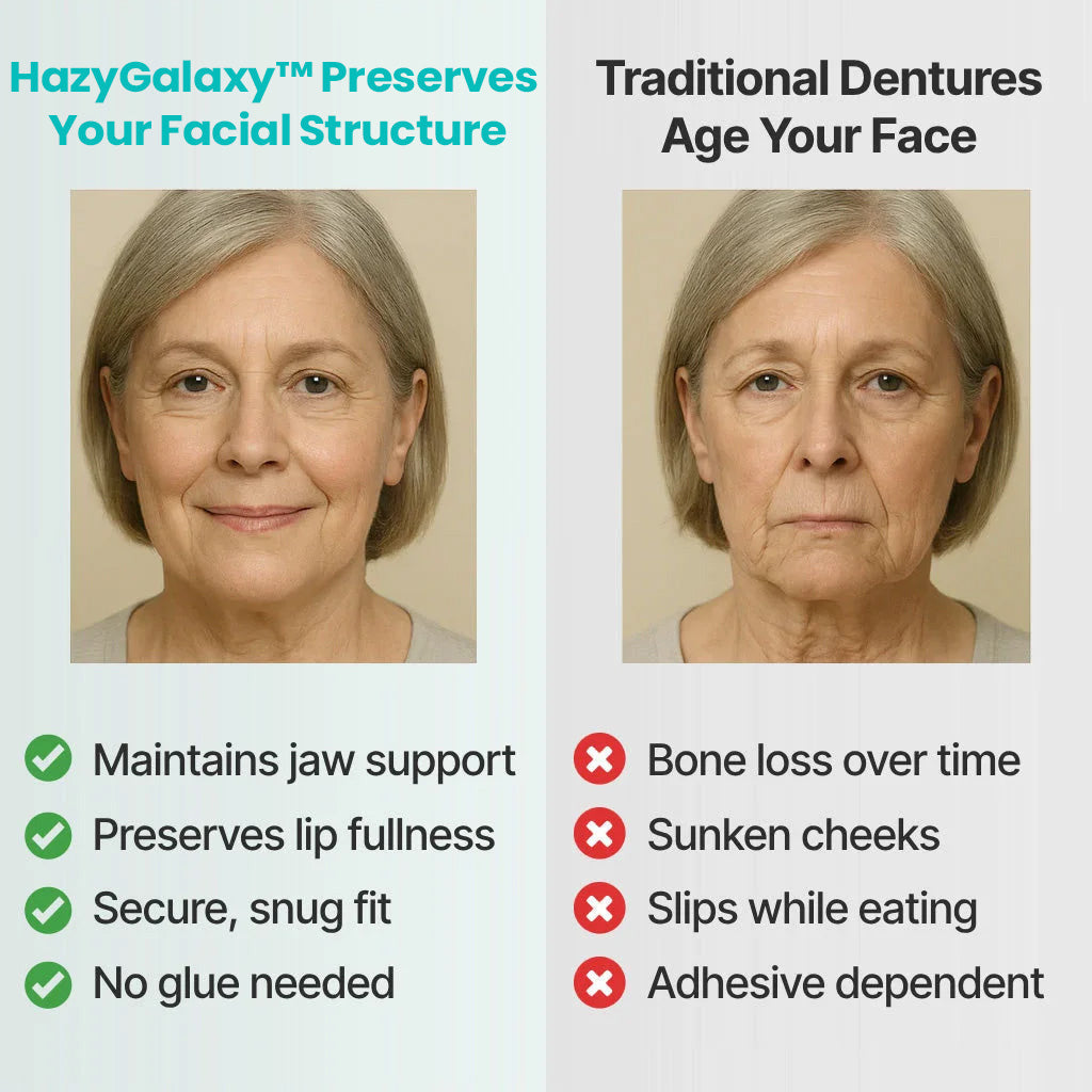 ✨ ENDS TODAY 80% OFF🔥 HazyGalaxy™ Custom-Fit Dentures 🦷Smile with Confidence