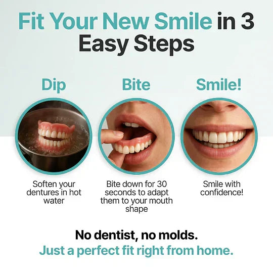 ✨ ENDS TODAY 80% OFF🔥 HazyGalaxy™ Custom-Fit Dentures 🦷Smile with Confidence