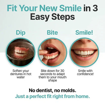 ✨ ENDS TODAY 80% OFF🔥 HazyGalaxy™ Custom-Fit Dentures 🦷Smile with Confidence